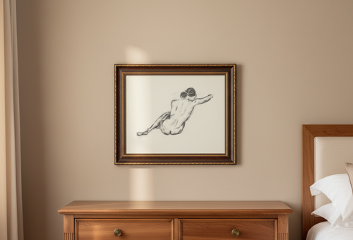 Charcoal Figure Drawing - Original