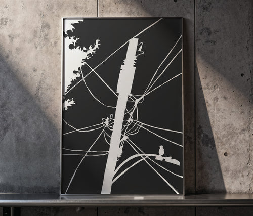 "Wired" Ink Painting - Original